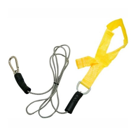 Fabrication Enterprises CanDo Bungee Exercise Cord with Attachments, 4' Cord, Yellow 1428738